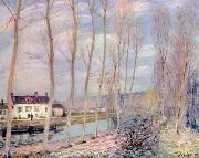 Alfred Sisley Loing Kanal oil painting reproduction